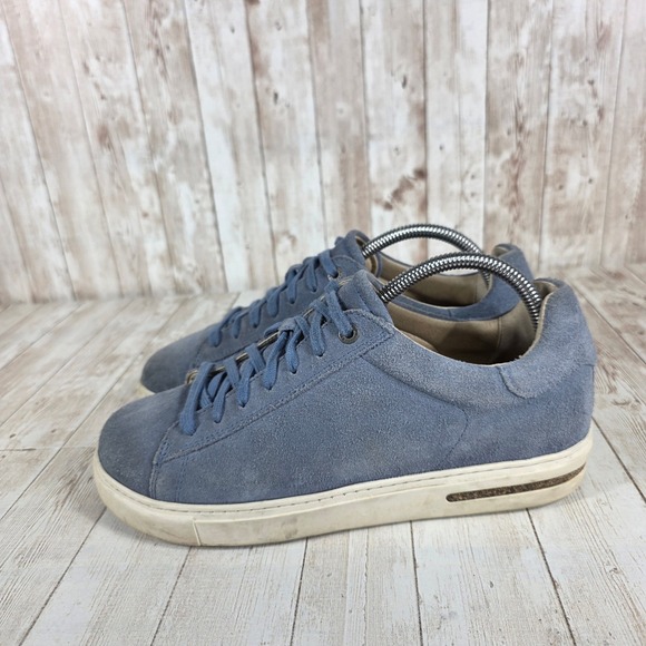 Birkenstock 1774 Blue Suede Low Top Sneakers Women Size 41 - Picture 2 of 8